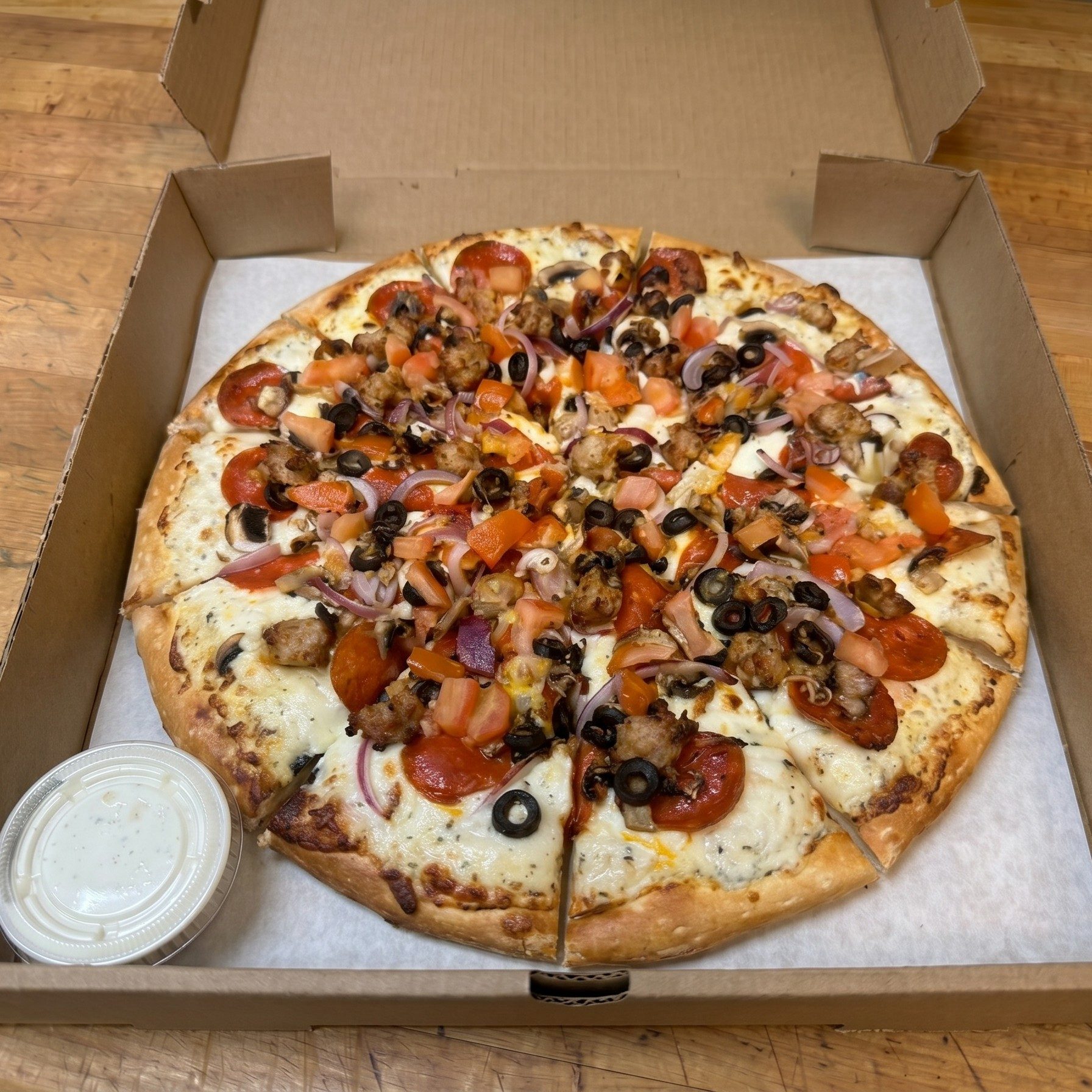Garlic Lovers Pizza.