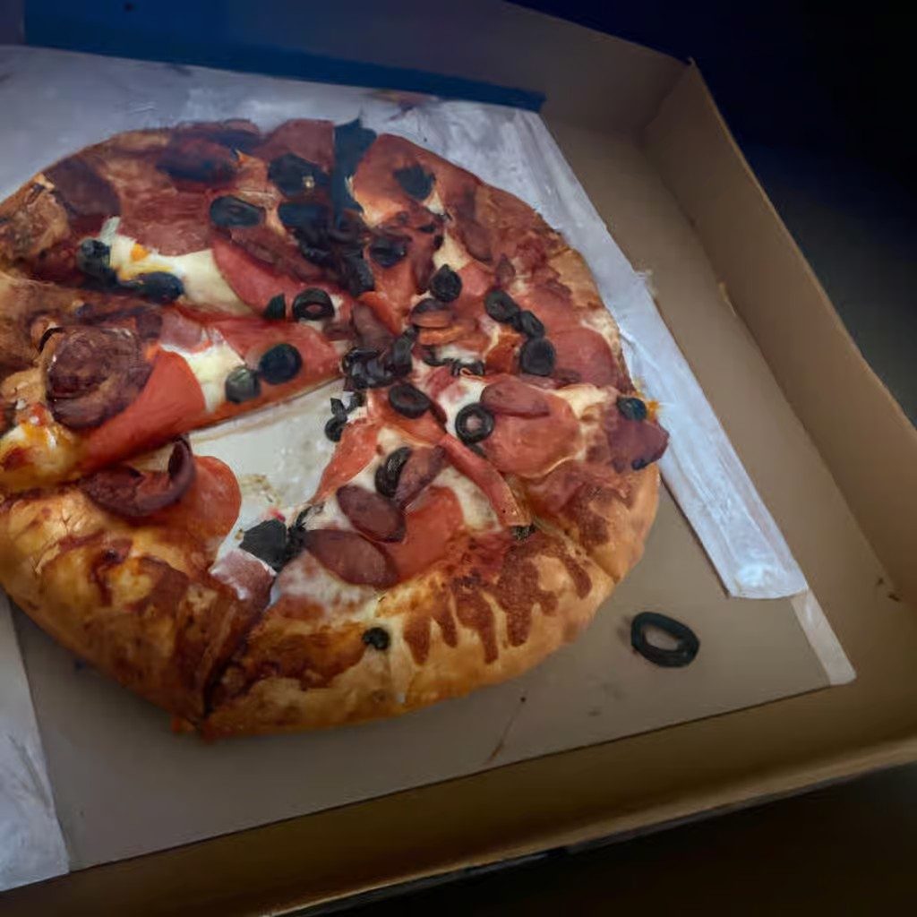 Pepperoni & Olives Pizza.