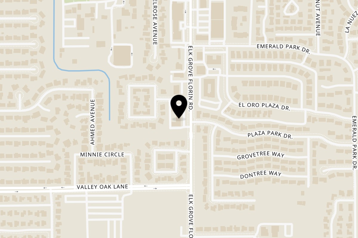 Map showing the location of New York Pizza on 9750 Elk Grove Florin Rd in Elk Grove